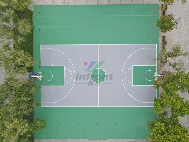 牡丹区第二十一中学-硅PU篮球场