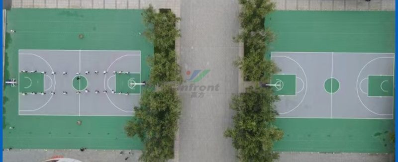 牡丹区第二十一中学-硅PU篮球场